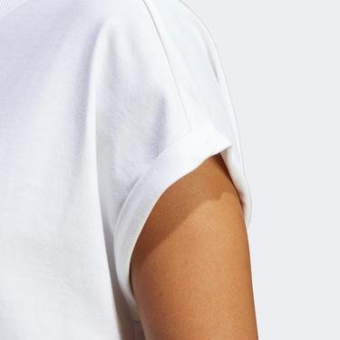 adidas Adicolor Classics Short Trefoil  Kadın Beyaz T-Shirt