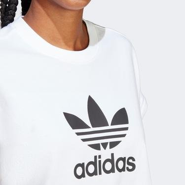  adidas Adicolor Classics Short Trefoil  Kadın Beyaz T-Shirt