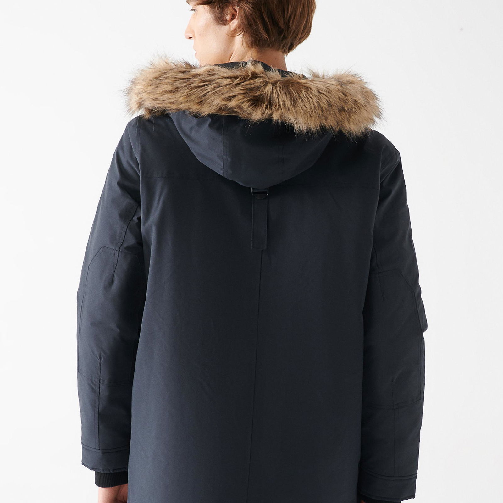 Mavi Kapüşonlu Gri Parka Regular Fit / Normal Kesim 010463-34332