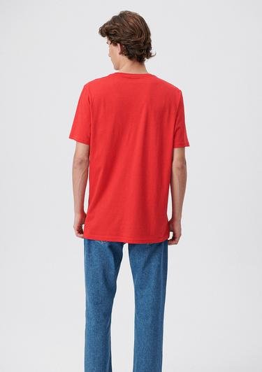  Mavi Mavi Jeans Baskılı Kırmızı Tişört Slim Fit / Dar Kesim 066841-33099