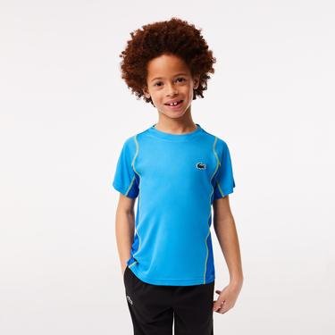  Lacoste Erkek Çocuk Renk Bloklu Mavi T-Shirt