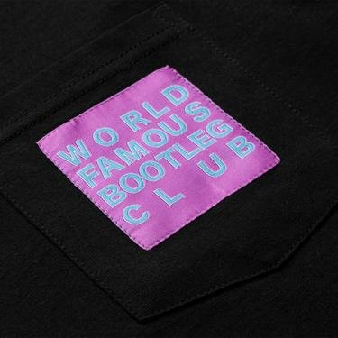 Market World Famous Bootleg Club Pocket Erkek Siyah T-Shirt