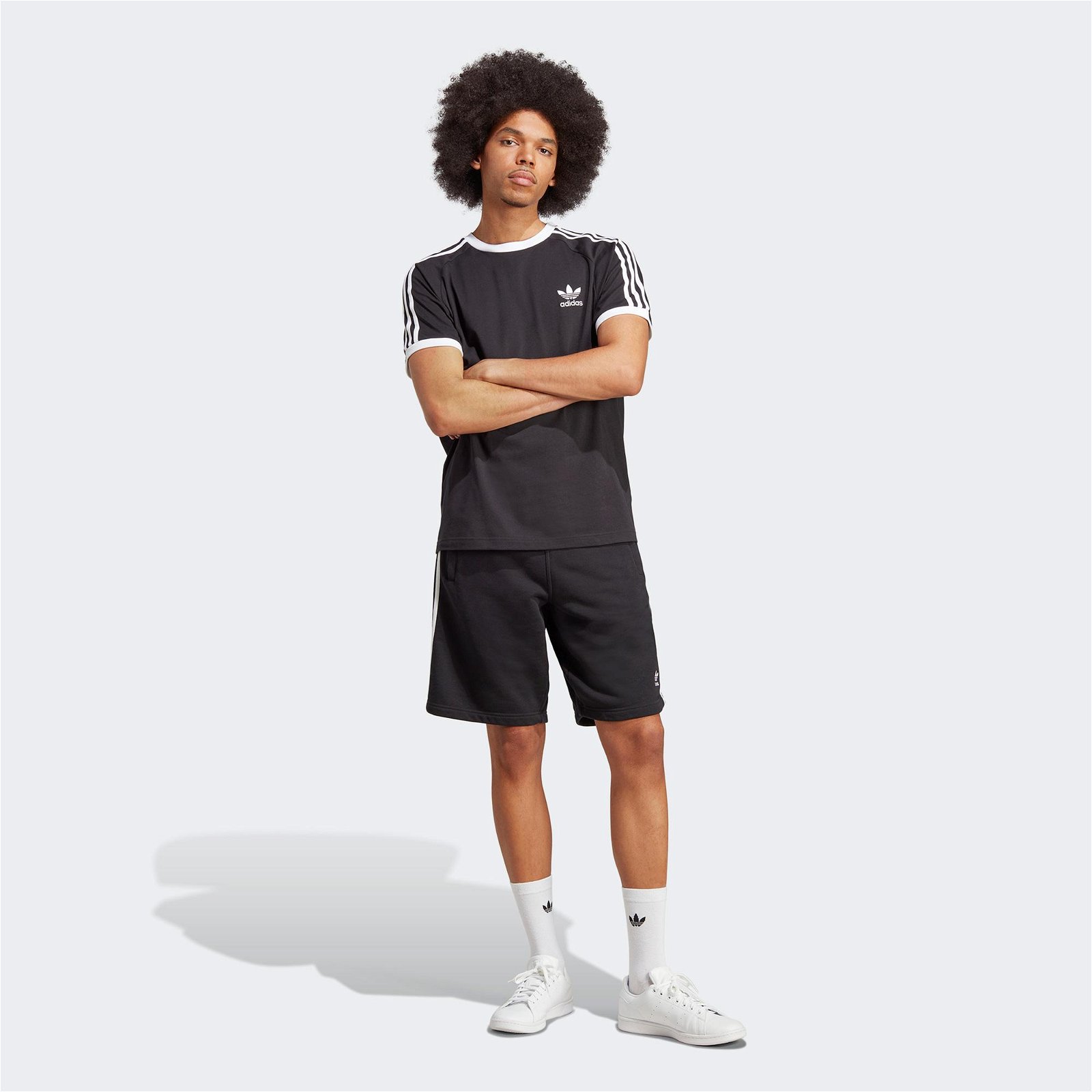 adidas Adicolor Classics 3 Stripes Erkek Siyah T-Shirt