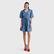 Benetton Kısa Kabarık Kollu Kemerli Şamre Denim Kadın Koyu Denim Elbise