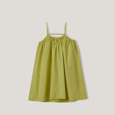  Benetton İp Askılı Poplin Çocuk Açık Yeşil Elbise