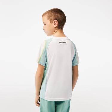  Lacoste Erkek Çocuk Renk Bloklu Beyaz T-Shirt