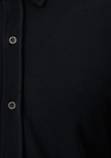  Mavi Siyah Örme Gömlek Fitted / Vücuda Oturan Kesim 021638-900