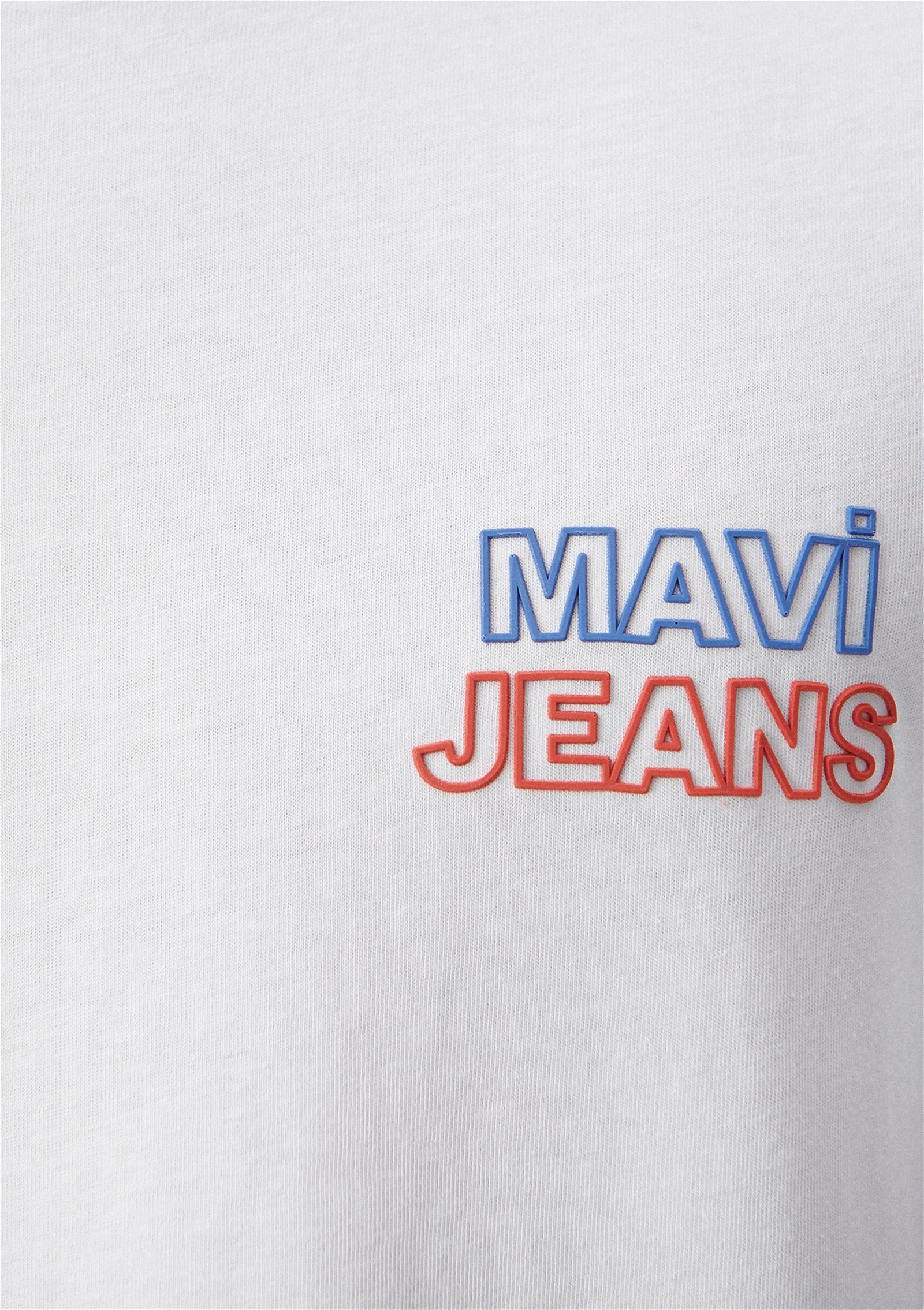 Mavi Mavi Jeans Baskılı Beyaz Tişört Slim Fit / Dar Kesim 066841-620