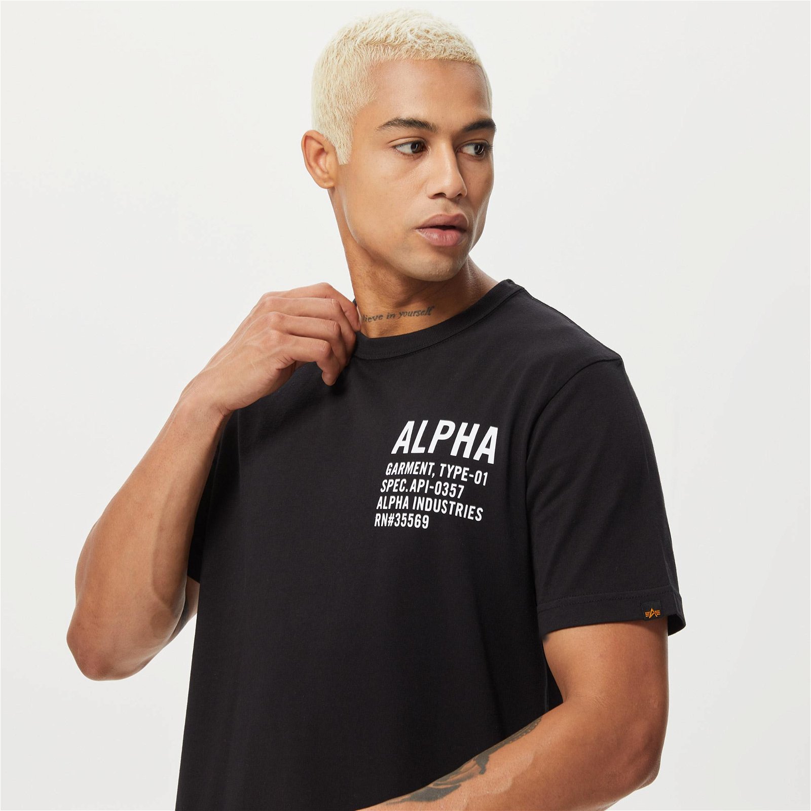 Alpha Industries Alpha Graphic Erkek Siyah T-Shirt