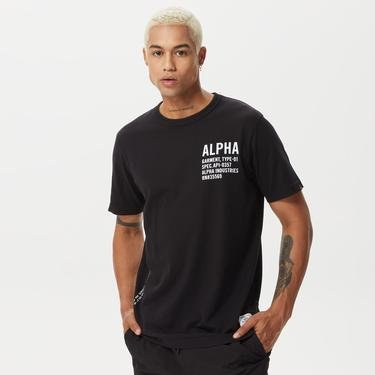  Alpha Industries Alpha Graphic Erkek Siyah T-Shirt