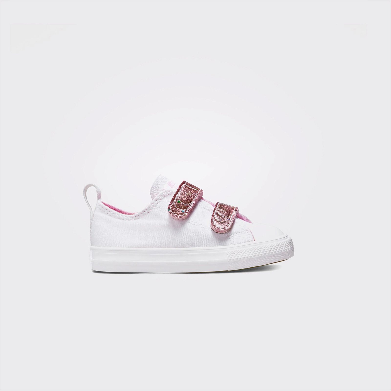 Converse Chuck Taylor All Star 2V Easy-On Glitter Strap Bebek Beyaz Sneaker