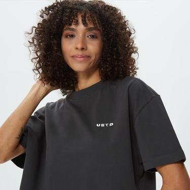  UNITED4 Classic Kadın Siyah Crop T-Shirt