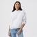 Mavi Kapüşonlu Beyaz Basic Sweatshirt 167299-70057
