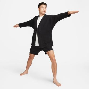 Nike Yoga Dri-Fit Texture Top Erkek Siyah Uzun Kollu T-Shirt