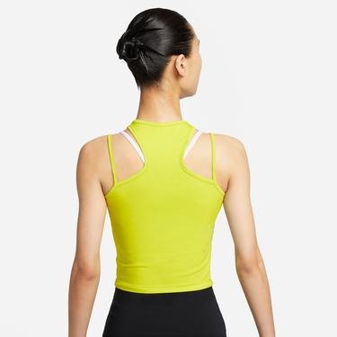  Nike Dri-Fit Tank Kadın Sarı Kolsuz T-Shirt