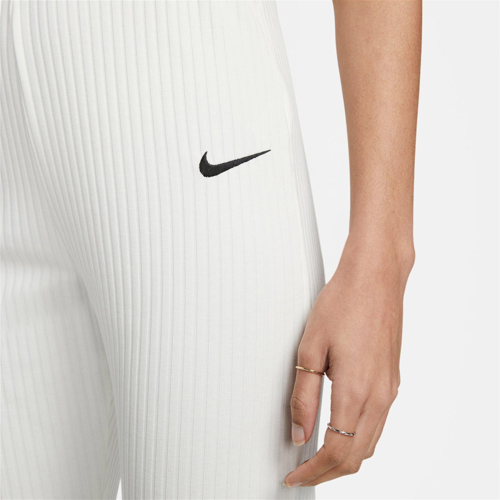 Nike Sportswear Rib Jersey Kadın Beyaz Eşofman Altı
