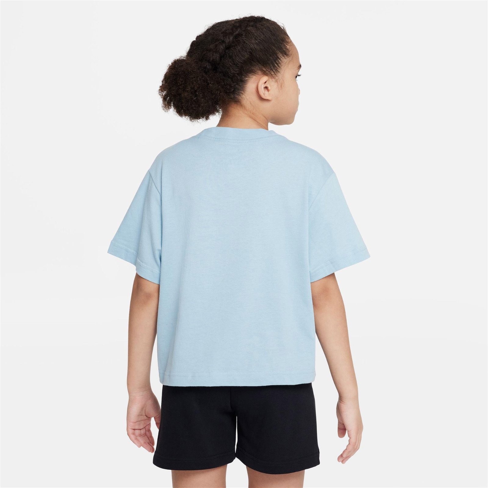 Nike Sportswear Essential Boxy Çocuk Mavi T-Shirt
