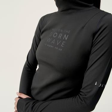  Born Warm Kadın Siyah Uzun Kollu T-Shirt