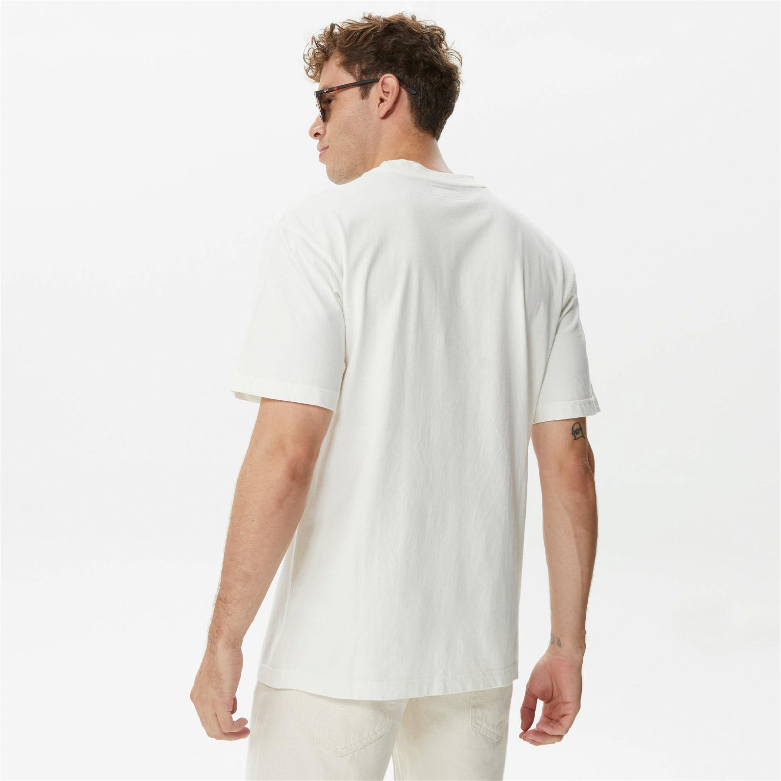 Market Smiley Decomposition Erkek Beyaz T-Shirt