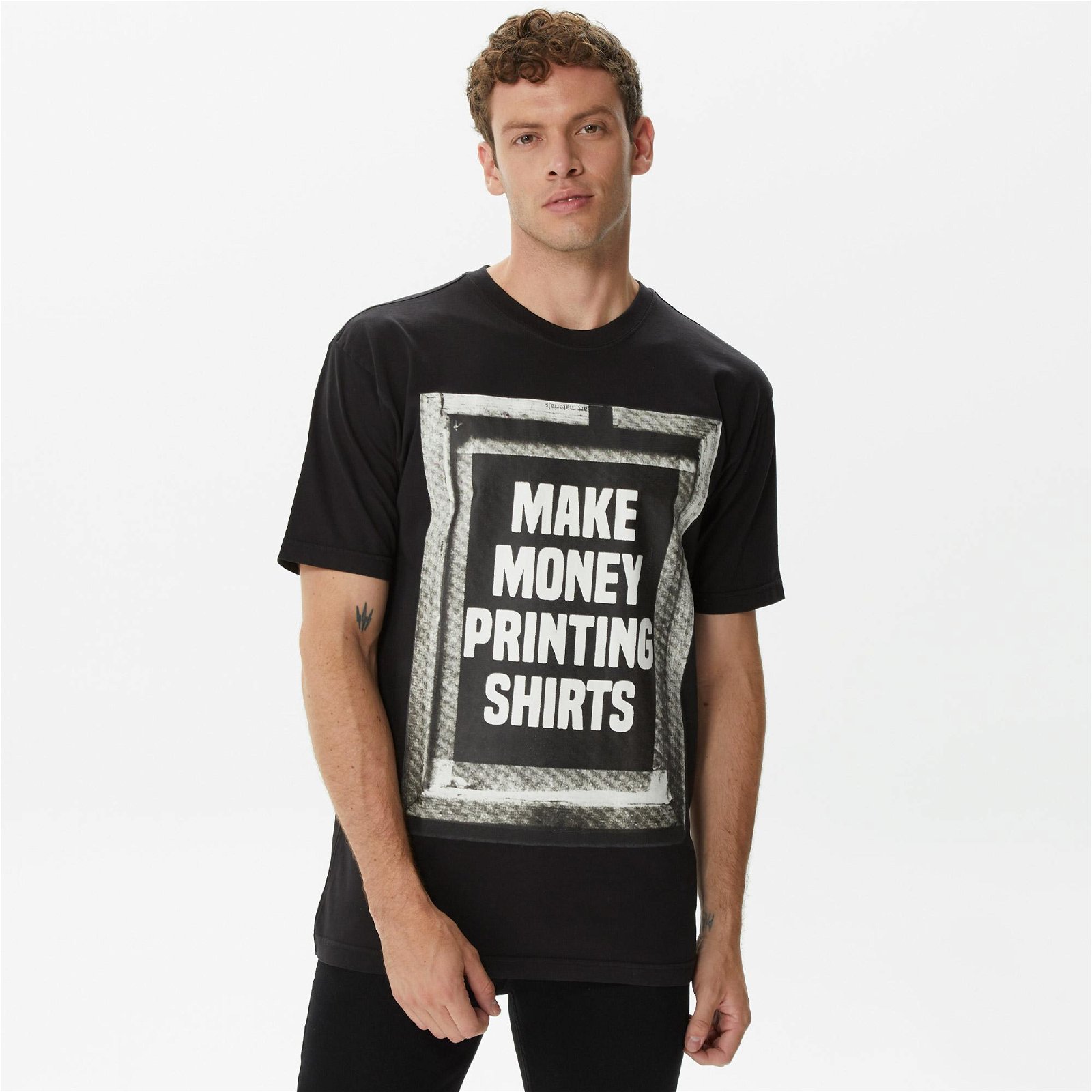 Market Printing Money Erkek Siyah T-Shirt