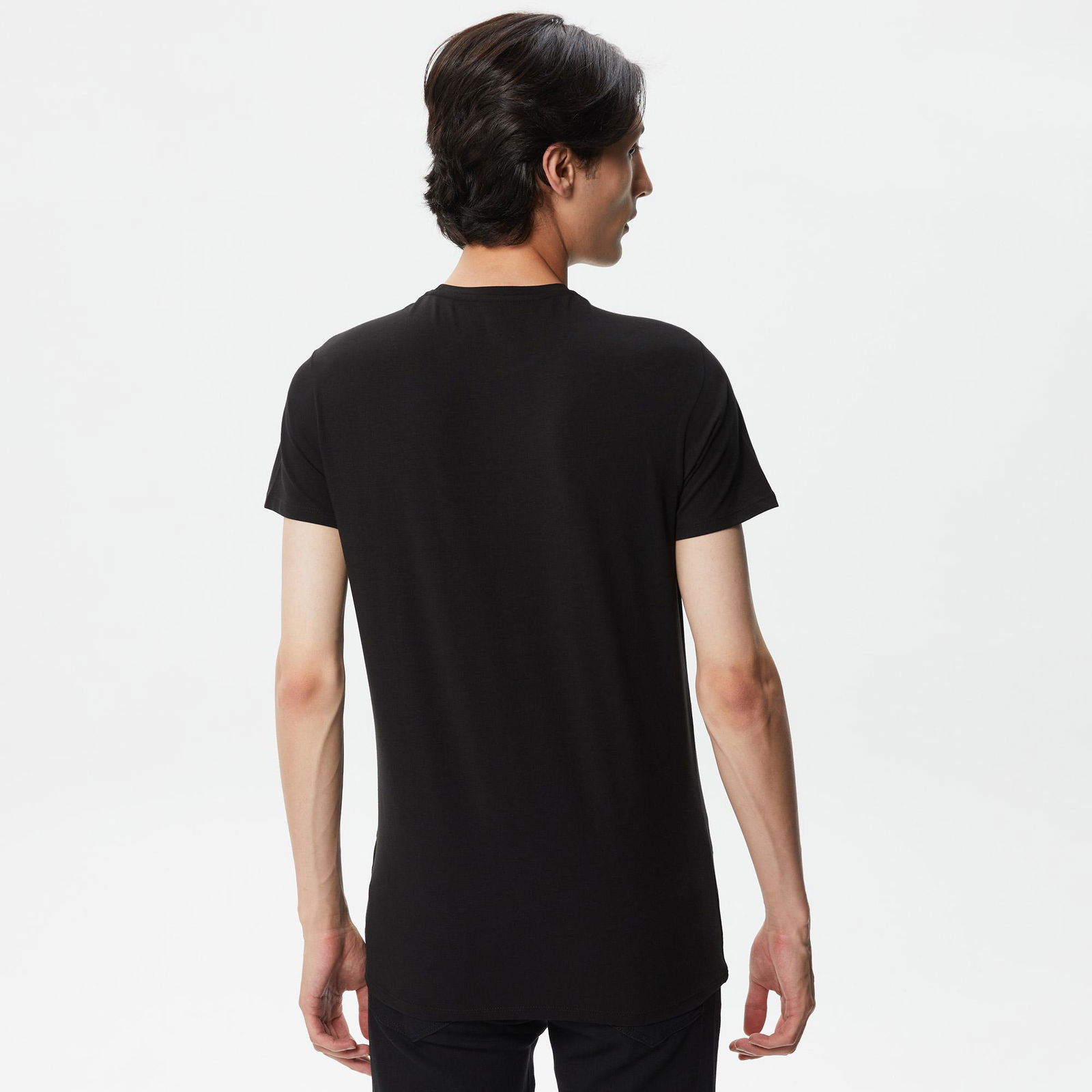 Lacoste Erkek Slim Fit Bisiklet Yaka Siyah T-Shirt