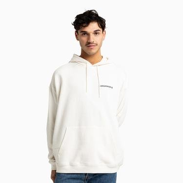  Converse Dynamic Blocking Pullover Hoodie Erkek Beyaz Sweatshirt