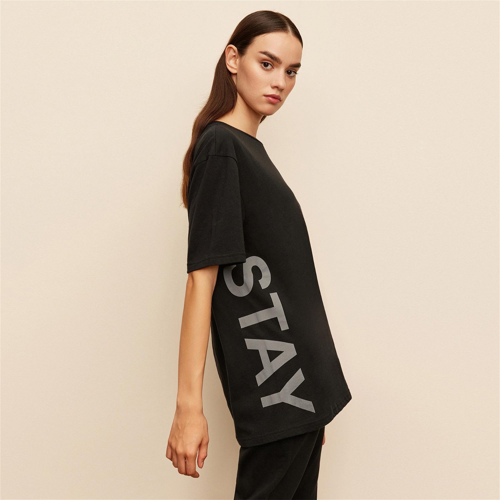 The Stay Line Soley Unisex Siyah T-Shirt
