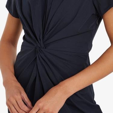  Tommy Hilfiger Solid Poplin Midi Kadın Lacivert Elbise