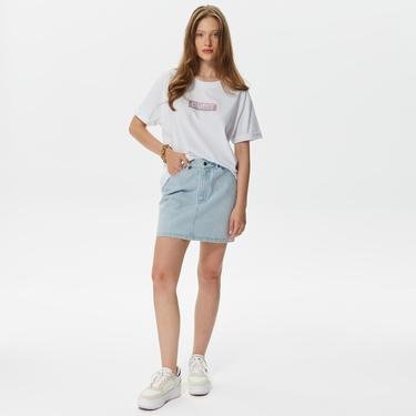  Guess Mini Box Kadın Beyaz T-Shirt