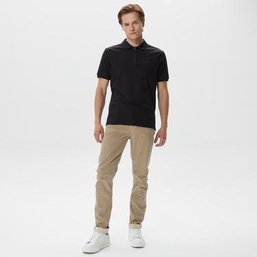  Calvin Klein Smooth Cotton Welt Zip Siyah Erkek Polo T-Shirt