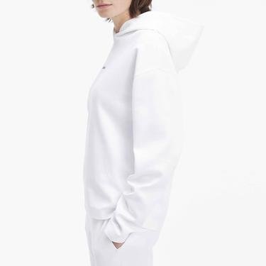  Calvin Klein Micro Logo Essential Beyaz Kadın Sweatshirt