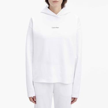  Calvin Klein Micro Logo Essential Beyaz Kadın Sweatshirt