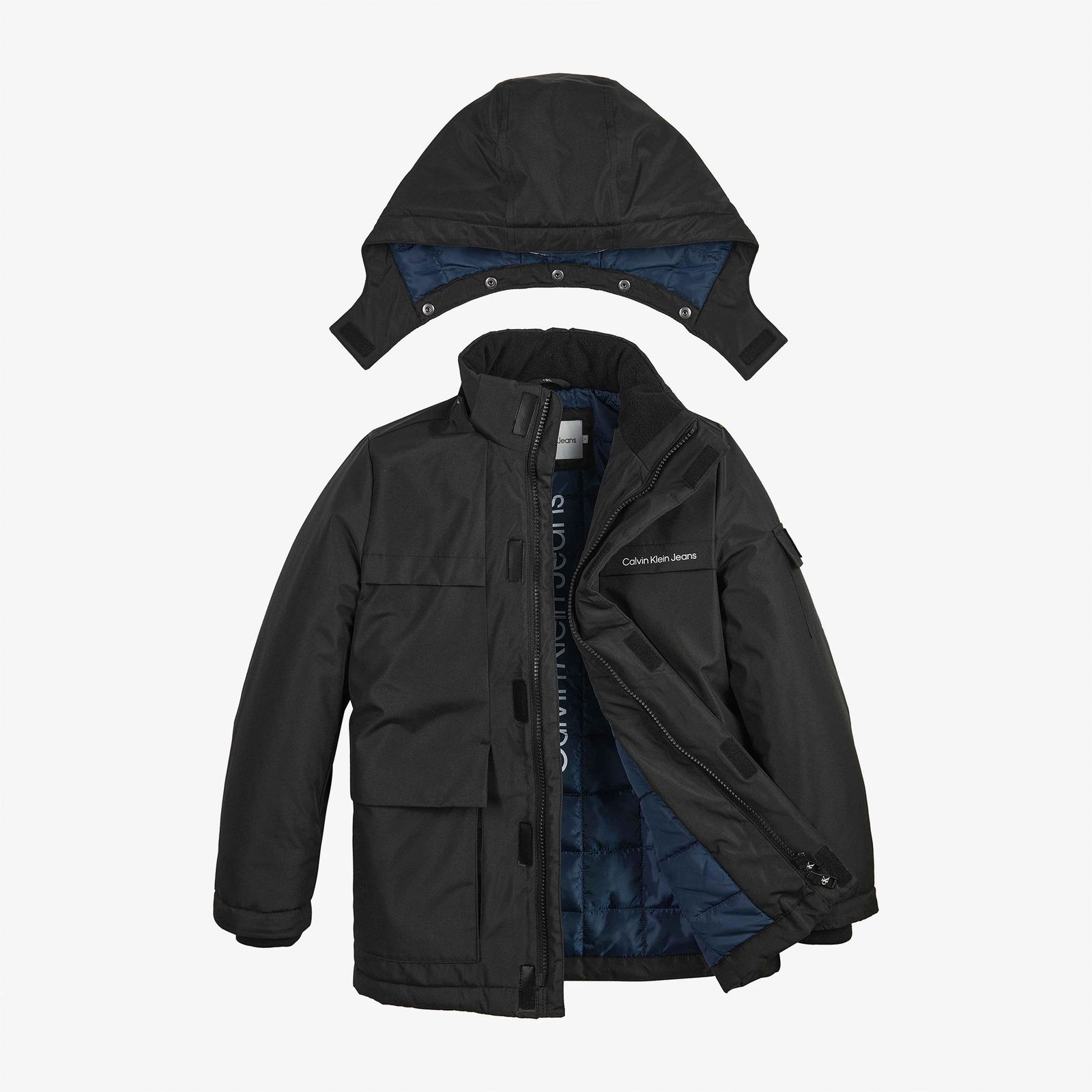 Calvin Klein Back To School Siyah Çocuk Parka