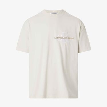  Calvin Klein Monologo Oversized Bej Erkek T-shirt