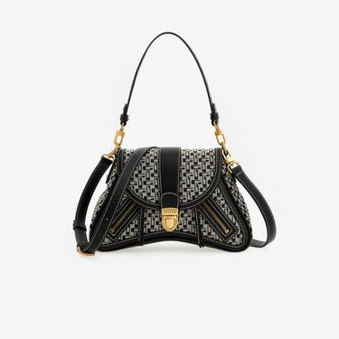  Guess Belle Vintage Flap Kadın Siyah Omuz Çantası