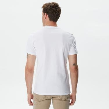  Guess Original Logo Erkek Beyaz T-Shirt