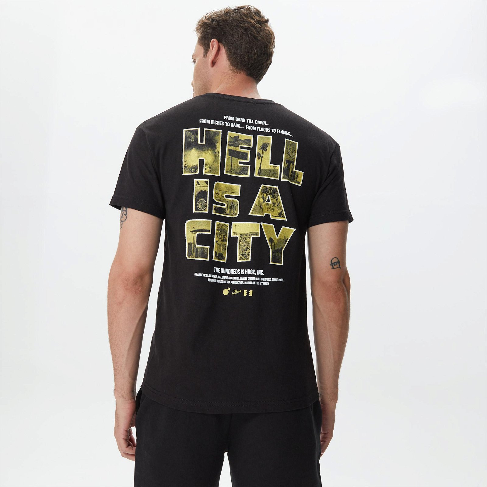 The Hundreds Hell Is A City Erkek Siyah T-Shirt