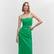 Mango Kadın Keten Karışımlı Cut-out Elbise Yeşil