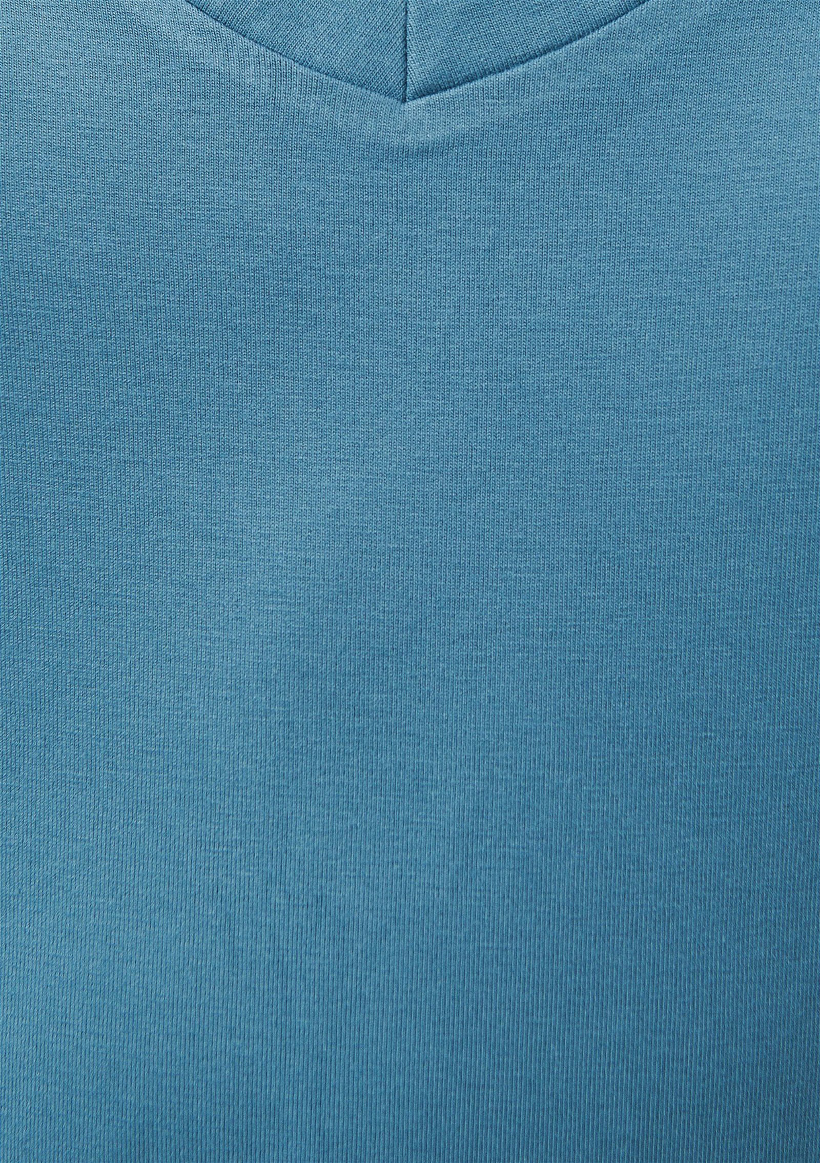 Mavi V Yaka Mavi Basic Tişört Regular Fit / Normal Kesim 167714-70753