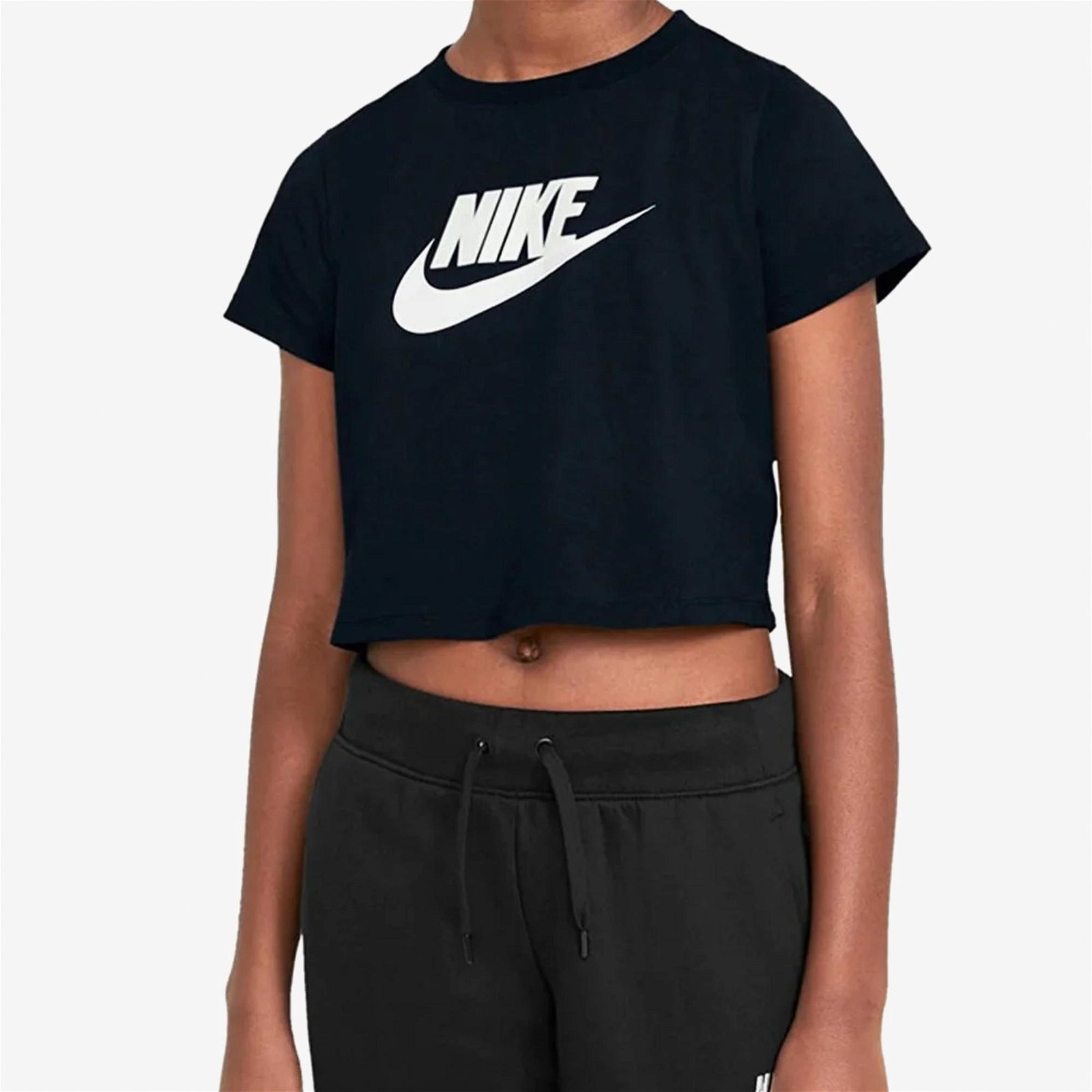 Nike Sportswear Futura Çocuk Siyah Crop T-Shirt
