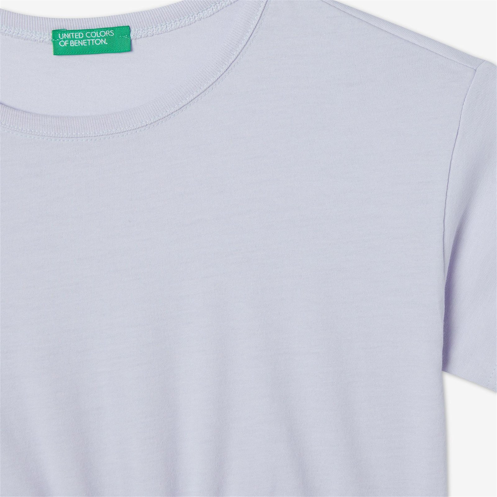 Benetton Logo Etiketli Çocuk Mor T-Shirt