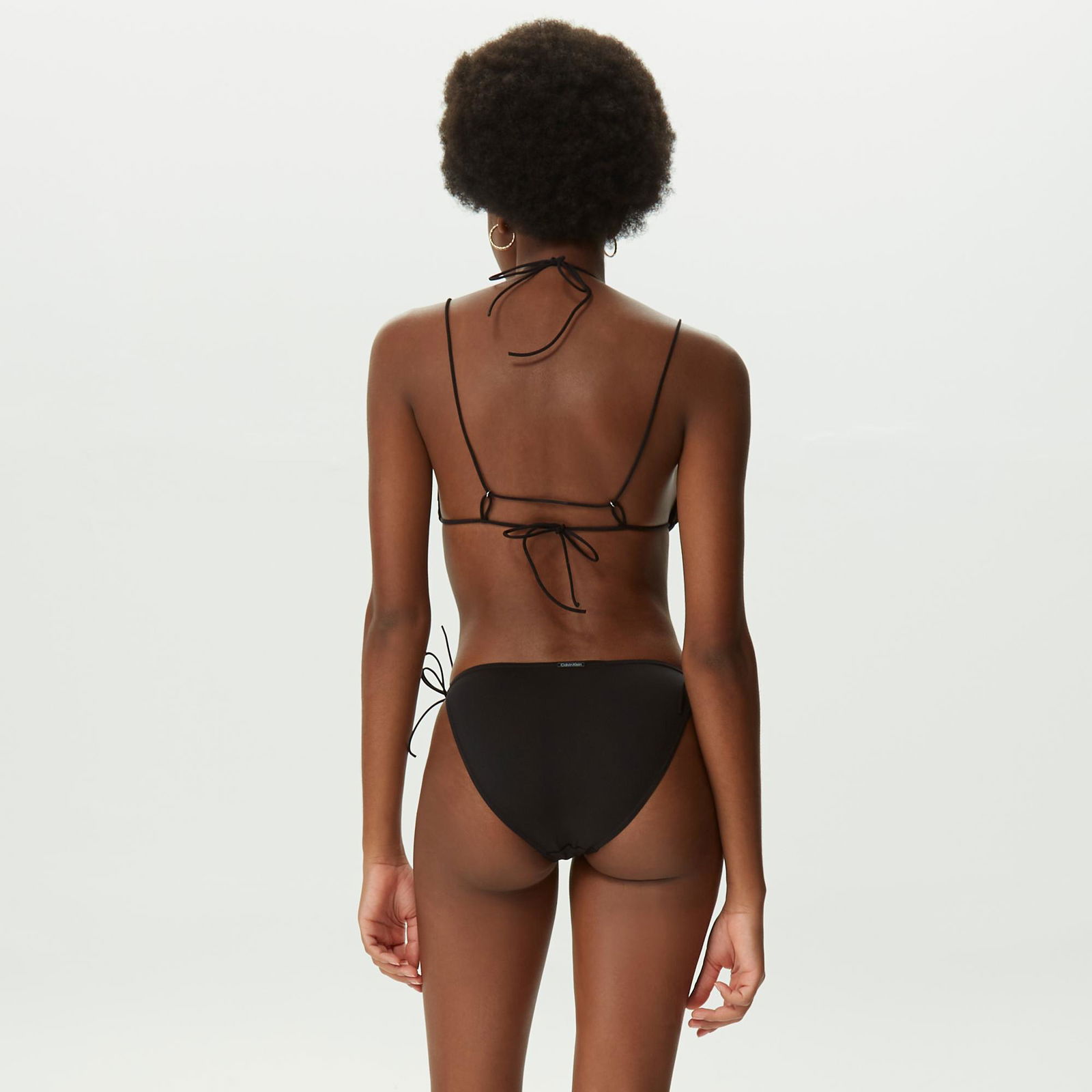 Calvin Klein Triangle İp Askılı Kadın Siyah Bikini Üstü