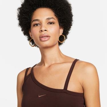  Nike Sportswear Evrdy Mod Crop Tank Kadın Kahverengi Kolsuz T-Shirt