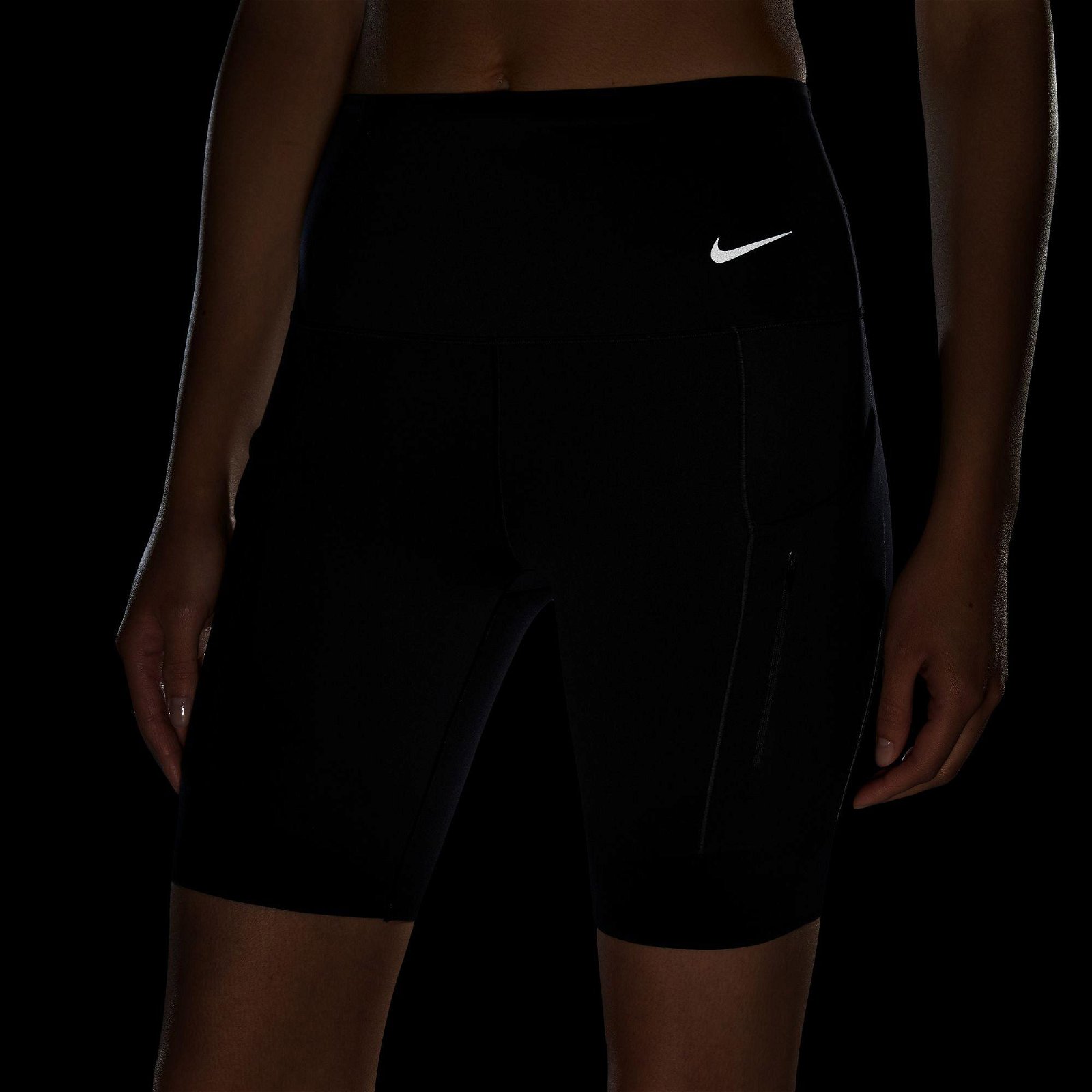 Nike Dri-Fit Go High Rise c Short Kadın Siyah Tayt