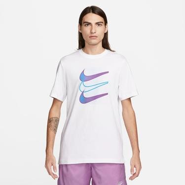  Nike Sportswear Swoosh Erkek Beyaz T-Shirt