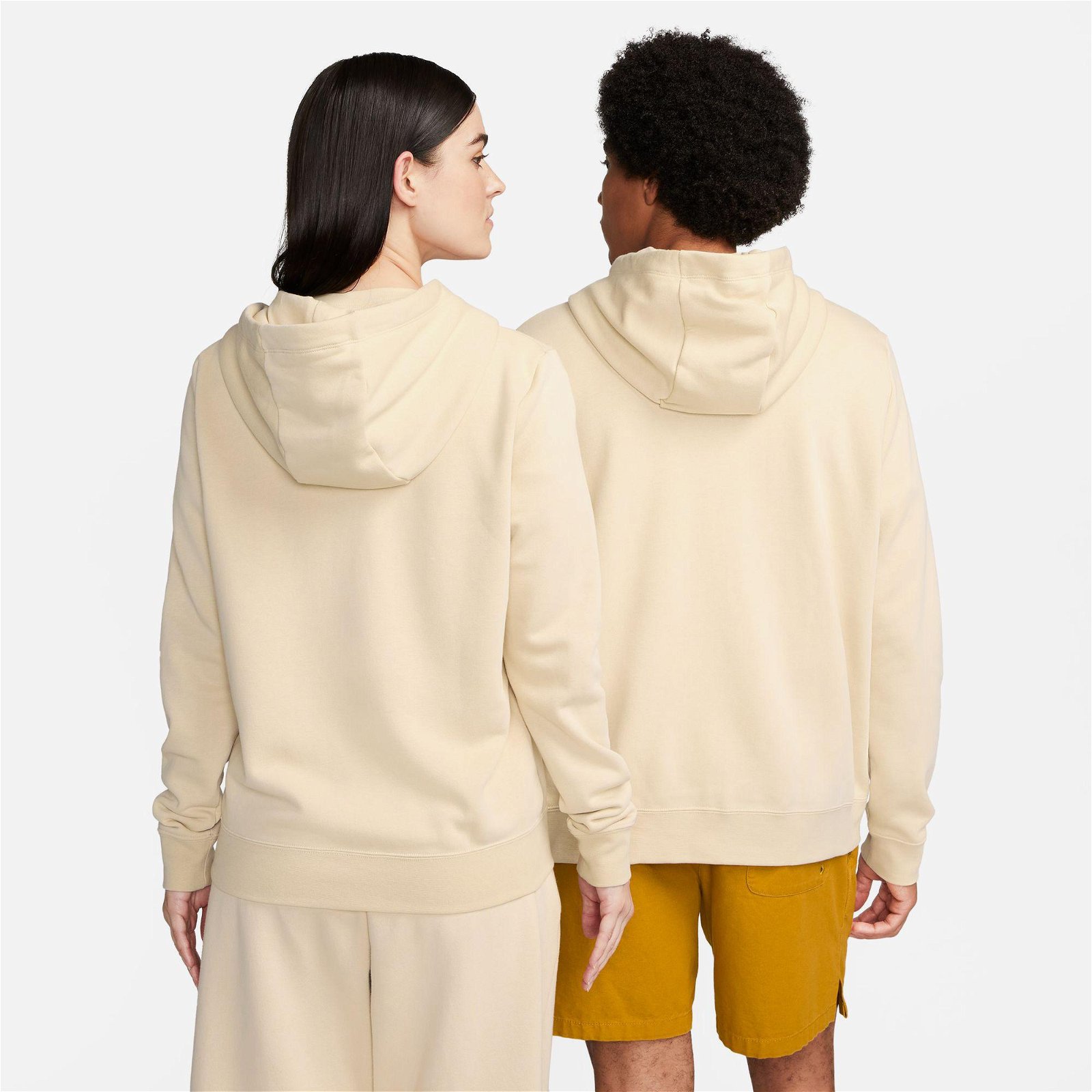 Nike Sportswear Club Fleece Full Zip Hoodie Kadın Beyaz Sweatshirt