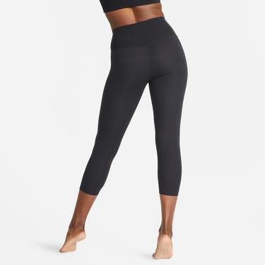  Nike Dri-FIT Zenvy High Rise Crop Kadın Siyah Tayt