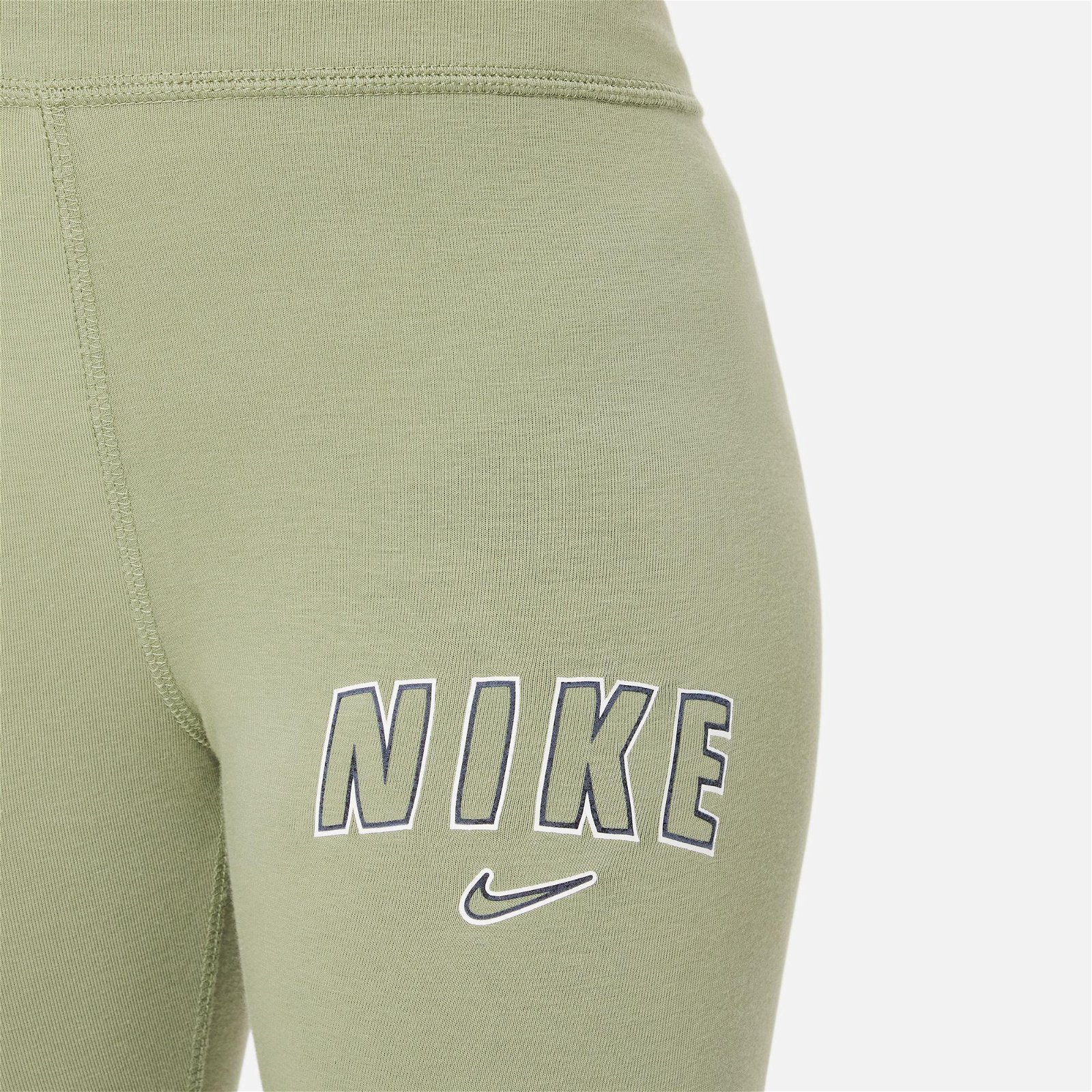 Nike Sportswear Fav Trend High Weist Print Çocuk Yeşil Tayt