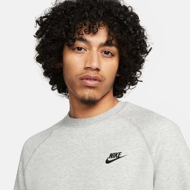  Nike Tech Fleece Crew Erkek Gri Uzun Kollu Sweatshirt
