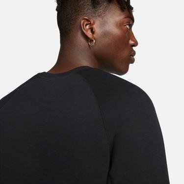  Nike Tech Fleece Crew Erkek Siyah Uzun Kollu Sweatshirt